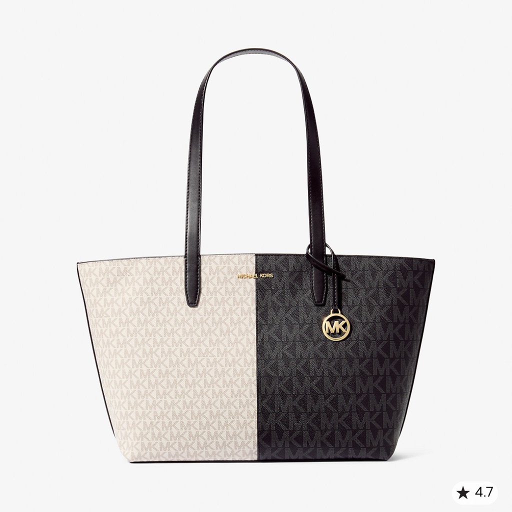 Nwt Michael Kors Two-Tone Black And Cream Tote